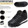 thumbnail image 6 of EQW Kids High-Top Baseball Cleats, Lace-Up Youth Baseball Shoes with Rubber Molded Cleats for Boys Girls, Ankle Support, 6 of 9