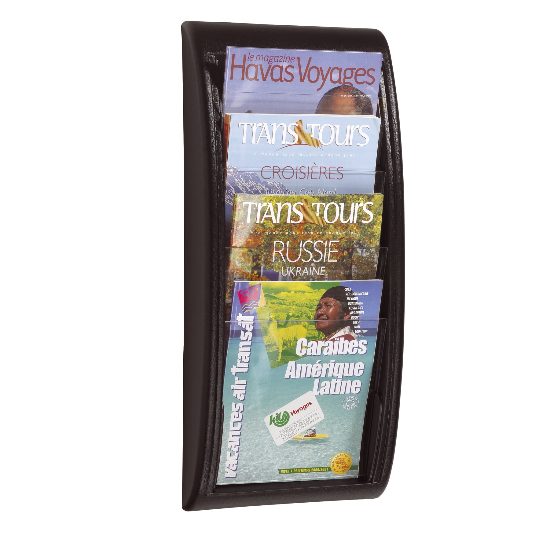 Paperflow Quick Fit Systems Wall Mounted Literature Display, Four