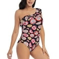 thumbnail image 3 of Honeii Tomatoes for women's one-piece swimsuit featuring a chic one-shoulder design experience elegance and style in the water-Small, 3 of 6