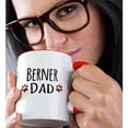 thumbnail image 2 of 3dRose, Berner Dad - Bernese Mountain Dog - doggie by breed - brown muddy paw prints - doggy lover pet owner, 11oz Two-Tone Red Mug, 2 of 7