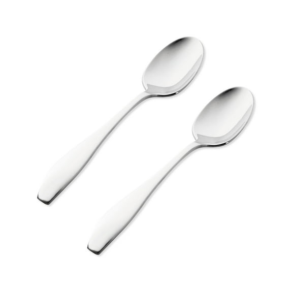 Supreme 2-Piece 6.75 Inch 18/8 Stainless Steel Yogurt/Dessert/Ice Cream/Tea Spoon. Mirror Polished, Dishwasher Safe