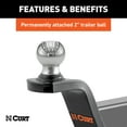 thumbnail image 3 of CURT 45155 Fusion Trailer Hitch Mount with 2-Inch Ball & Pin, Fits 2-In Receiver, 7,500 lbs, 2" Rise, 3 of 4