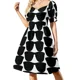 thumbnail image 4 of Talking Heads - Hablando en Lenguas Vestido de Manga Corta Ropa Vestido de Mujer Vestido Elegante, 4 of 8