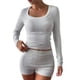 thumbnail image 1 of Conjunto Deportivo de Yoga para Mujer de 2 Piezas: Camiseta de Larga Ajustada y Shorts. Fresno de Flor L, 1 of 7