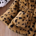 thumbnail image 6 of IDOPIP Kids Girls Fall Winter Leopard Faux Fur Hooded Coat Jacket Thick Fleece Windproof Parka Outwear, 6 of 8