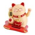 thumbnail image 3 of Gonyscag Solar Powered Cute Waving Cat Good Luck Wealth Welcoming Cats Home Display Car Decor(Yellow), 3 of 8