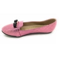 thumbnail image 2 of Victoria K Techno Shine Quilted Texture Black Bow Ballerina Flats (Women), 2 of 4