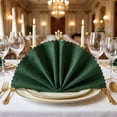 thumbnail image 2 of Unique Bargains 12Pcs Satin Washable Cloth Napkins Dark Green 17x17inch, 2 of 6