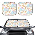thumbnail image 2 of Salouo Icecream Truck Pattern Car Windshield Sun Shade Foldable | Front Windshield Shade for Sun, Heat and UV Rays | Interior Sun Protection-Small, 2 of 6