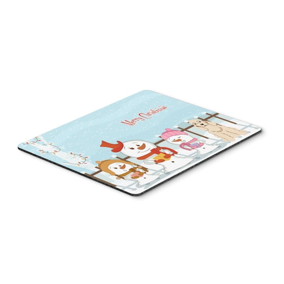 Merry Christmas Carolers Cocker Spaniel Buff Mouse Pad Hot Pad or Trivet