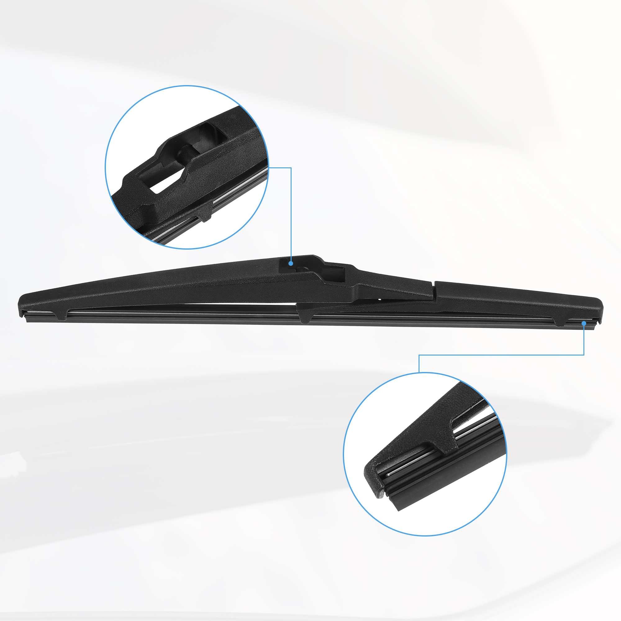 Unique Bargains 11" Car Rear Wiper Blade for Hyundai Solaris Pack of 2 Black