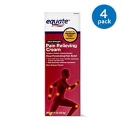 (4 pack) (4 Pack) Equate Ultra Strength Pain Relief Cream, 4 Oz