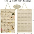 thumbnail image 2 of WSBArt Hanging Earrings Organizer Holder, Holds Up To 300 Pairs, Earring Hanger Wall Mount Hanging Jewelry Display Organizer for Women Girls, 2 of 5