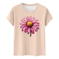 thumbnail image 5 of Karight Women Vintage Flower Shirts Boho Wildflower T-Shirt Funny Nature Cottage Core Floral Short Sleeve Tops, 5 of 5