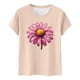 thumbnail image 4 of Camiseta de Manga Corta de Verano para Mujeres con Estampado Casual de Moda con Cuello Redondo, 4 of 5