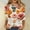 Yellow, variant on Plus Size 3/4 Sleeve Tops for Women,Ladies' Loose Casual Daily Printed Round Neck Three Quarter Sleeve 3/4 Sleeve T-shirt Multicolor M