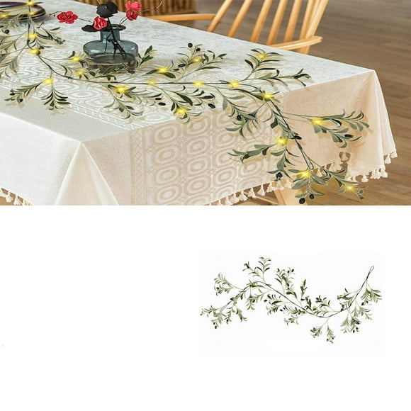 Olive Vine Ornament 70.8"/180cm Long Table Centerpiece Front Door Hanging Staircase Wall Elegant Home Silk Roses Flowers