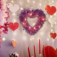 thumbnail image 4 of Valentine's Day Wreath Heart Shaped Wreath For Front Door Valentine's Day Heart Shaped Wreath Decorations Ornaments Love Heart Shaped Hanging Garland Wedding Party Decor,PK4, 4 of 5