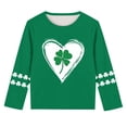thumbnail image 5 of Blusas y camisas de manga larga con cuello redondo, moda del Día de San Patricio, blusa informal con estampado bonito de manga larga para niños y niñas., 5 of 5