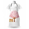 thumbnail image 3 of Nature Apron, Watercolor Blooming Cherry Tree in the Park with Wooden Bench Floral Art Print, Unisex Kitchen Bib with Adjustable Neck for Cooking Gardening, Adult Size, Pink Brown, by Ambesonne, 3 of 4