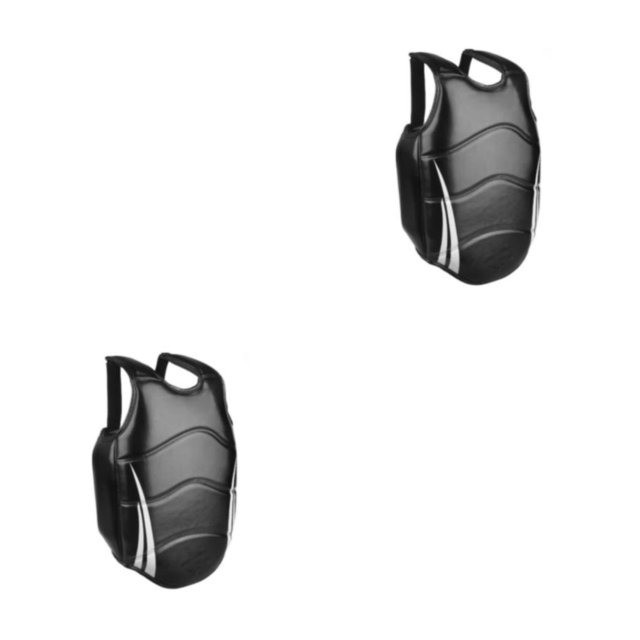 Greeniant Chaleco de boxeo Protector corporal Equipo de protección Diseño grueso Uniforme de entrenamiento de larga duración Protección Negro METRO 2Conjunto