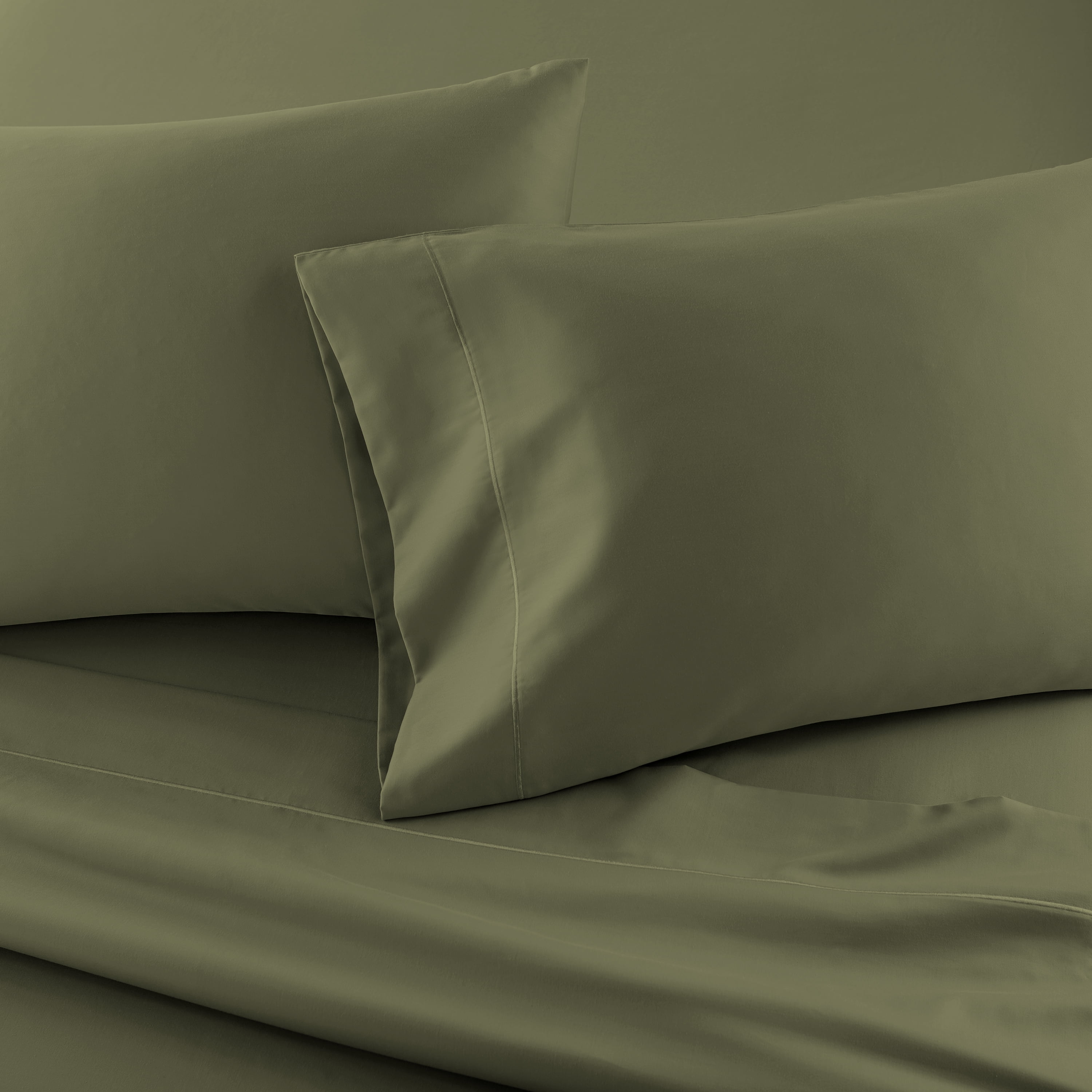 Better Homes & Gardens Performance HYGROCOTTON 2-Piece Pillowcase Set, 400 Thread Count, Dark Cilantro, Standard/Queen