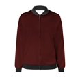 thumbnail image 4 of Women's Bomber Jacket Casual Coat Zip Up Spring Fall Clothes with Pockets, 4 of 4