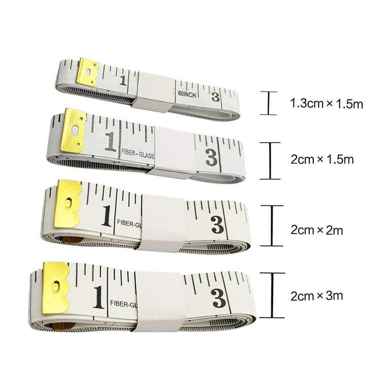 4 Pack Soft Tape Measure Double Scale body sewing Flexible Ruler for Weight  Loss Medical Body Measurement Sewing Tailor Craft Vinyl Ruler, Has  Centimetre Scale on Reverse Side 60-inch