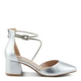 thumbnail image 5 of Patrizia Eluned Women’s Faux Leather Block Heel Pumps with Crystal Strap and Zipper Closure, 5 of 7