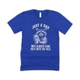 thumbnail image 4 of Always Came Back With The Milk Funny Shirt for Dad Just A Dad Tee for Men Vintage Royal Shirt Adult 2XL, 4 of 5