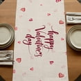 thumbnail image 5 of Table Runners 72 Inches Long Dress Scarves, Valentine's Day Farmhouse Kitchen Table Runner, Coffee Tablerunners, Red Roses Car Love Hearts Romantic Burlap 18x72 Inch, 5 of 9