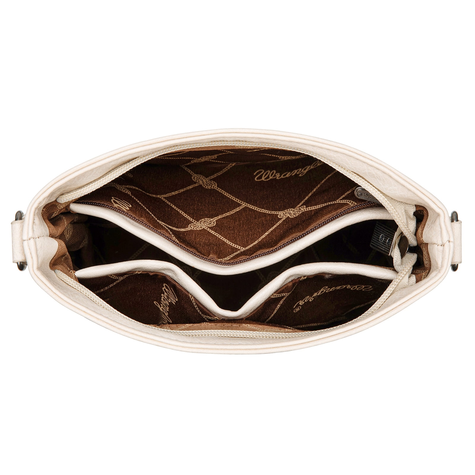 Wrangler Crossbody Purses for Women Two Tone Crossbody Bags Women Purses and Handbags, Art Tan