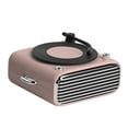 thumbnail image 1 of Haut-parleur Bluetooth Rotatif Rétro Diffuseur Subwoofer Tourne-Disque Rose, 1 of 5