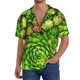 thumbnail image 1 of Fotbe Cactus And Succulents Camisa Estampada de Manga Corta para Hombre, Casual de Verano, Estilo Playero, Sin Arrugas-Small, 1 of 5