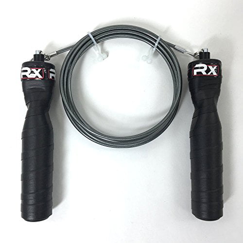 Rx Jump Rope - Black Ops Handles with Trans Black Cable Buff 3.4 9 