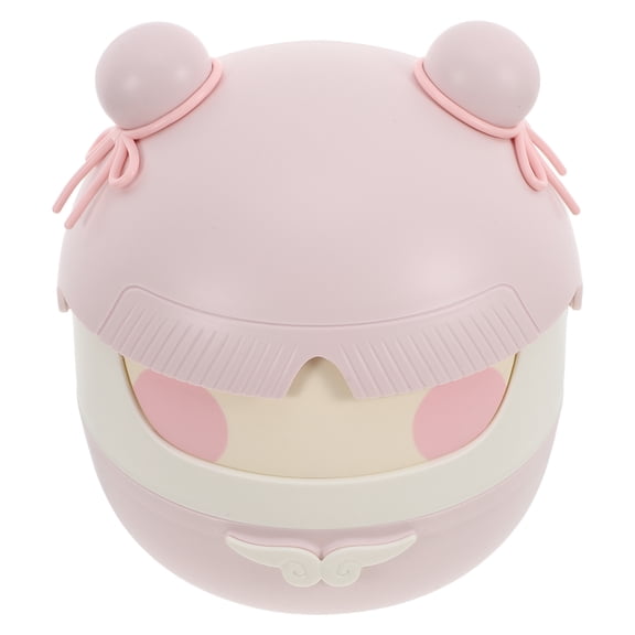 WORGEOUS Cute Wastebasket Trash Can with Lid Office Child Pink