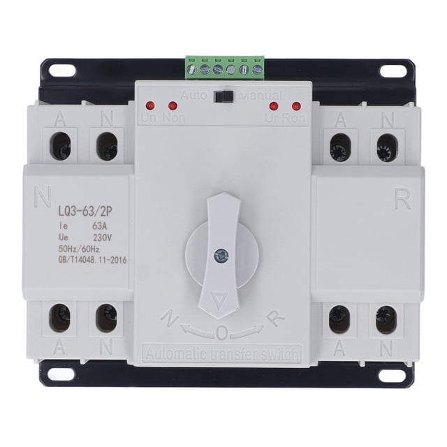 AC230V 63A 2P Interrupteur de Transfert Automatique Double Interrupteur de Commutation de Puissance pour les Équipements Électriques