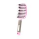 thumbnail image 1 of Cepillo de pelo plano de cerdas de jabalí para cabello grueso, largo y rizado, control del encrespamiento, masaje del cuero cabelludo, rosa., 1 of 3