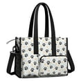 thumbnail image 2 of Teacher Tote Bag,Black Dog Puppy Paw Teacher Utility Tote Bag,Large Work Tote Bags for Women with Multiple Pockets,Top Zipper Closure,13.8x10.6x6.7 Inch, 2 of 5