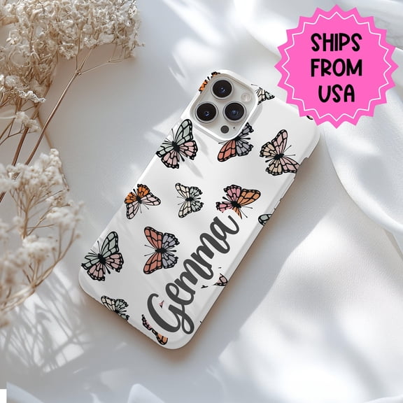Preppy Butterfly Case for iPhone Samsung Kawaii Aesthetic
