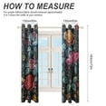 thumbnail image 2 of Boho Vintage Floral 2 Panel Curtain Set, Watercolor Painting Window Treatment Living Room Bedroom Decor, 2 of 5