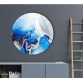 thumbnail image 2 of HelloGlass Round Tempered Glass Wall Art Round Wall Art Gift Circle Wall Art Tempered Glass Art Glass Wall Decor Glass Printing Blue Abstract Wall Decor 20x20inch, 2 of 10