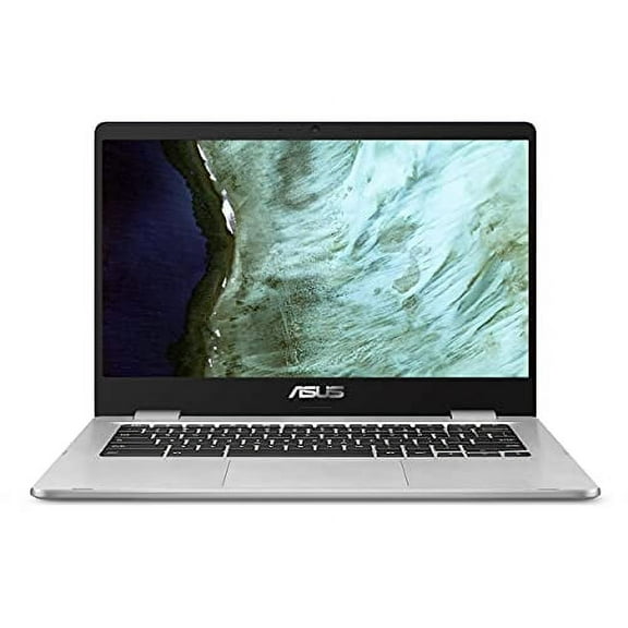 ASUS Chromebook C423, 14.0" FHD NanoEdge-display with 180 Degree-Hinge, Intel Celeron N3350-Processor, 4GB-RAM, 32GB eMMC Storage, Zero-Touch Enrollment, Chrome OS, Silver, C423NA-DB42F