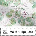 thumbnail image 4 of Green Eucalyptus Shower Curtain, Spring Plant Leaves with Floral Shower Curtain for Bathroom Waterproof Fabric Botanical Shower Curtain Set with Hooks, 72x72 Inch, 4 of 6