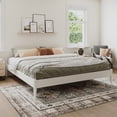 thumbnail image 1 of Pasadena 14" King Low Profile Solid Wood Platform Bed in White, 1 of 11