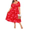 thumbnail image 2 of Vestido Talisea Vestido de verano bohemio floral de talla grande 2025, 2 of 7