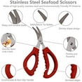 thumbnail image 2 of 2 Pack Seafood Scissors,Seafood Fish Crab Shrimp Lobster Scissors Stainless Steel Shears for Kitchen Tools, 2 of 7