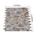 thumbnail image 6 of Art3d Rectangle White & Brown with Seams 12 in. x 12 in. Mother of Pearl Tile (1-Pack), 6 of 8