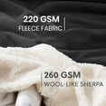 thumbnail image 6 of Reversible Sherpa Fleece Throw Twin Queen Size Soft Warm Sofa Bed Couch Blankets, 6 of 9