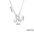 thumbnail image 2 of Xihbxyly Collar con Inicial Plateada, Colgante de Letra Personalizado, Aleación Galvanizada, Elegante Joya para Mujer, Regalo Perfecto para Mamá, Ideal para Cualquier Ocasión, 12 G de Peso., 2 of 2